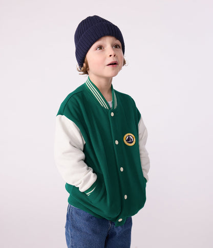 Veste teddy enfant en coton uni