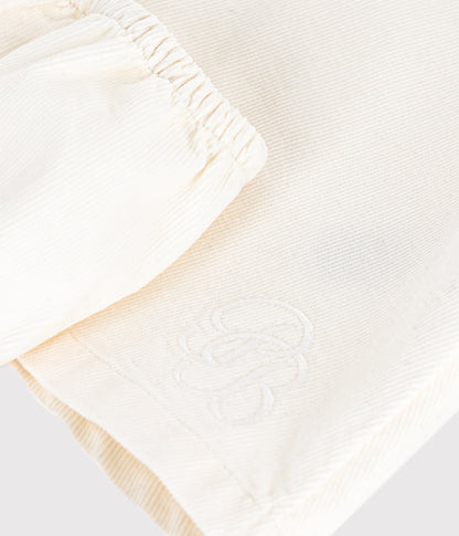 Robe cérémonie bébé en velours brodé et son bloomer