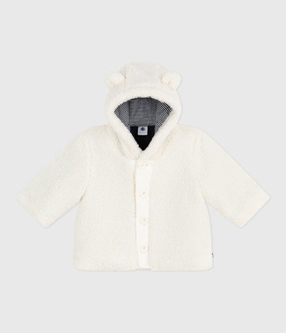 Manteau à capuche bébé ouatiné en sherpa