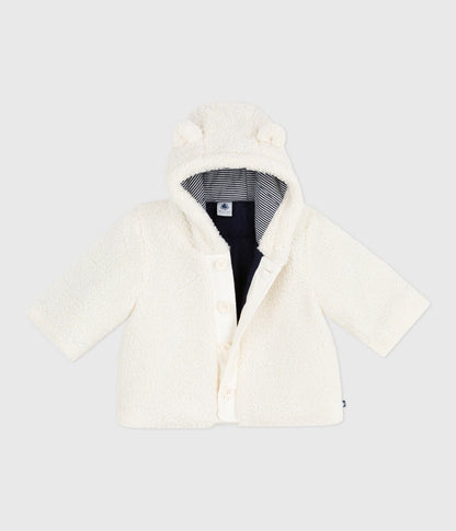 Manteau à capuche bébé ouatiné en sherpa