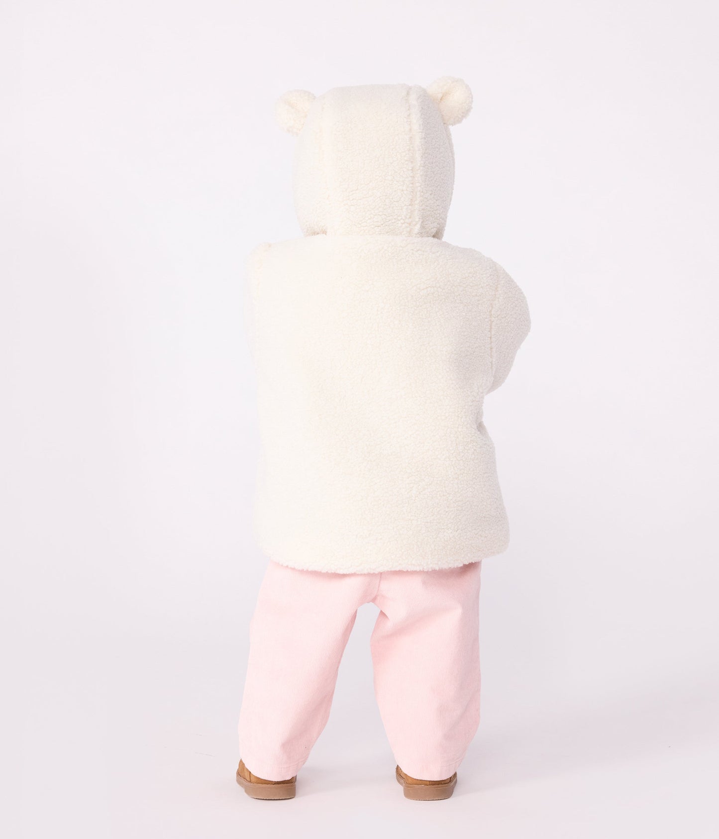 Manteau à capuche bébé ouatiné en sherpa