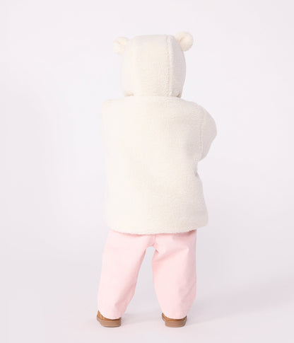 Manteau à capuche bébé ouatiné en sherpa