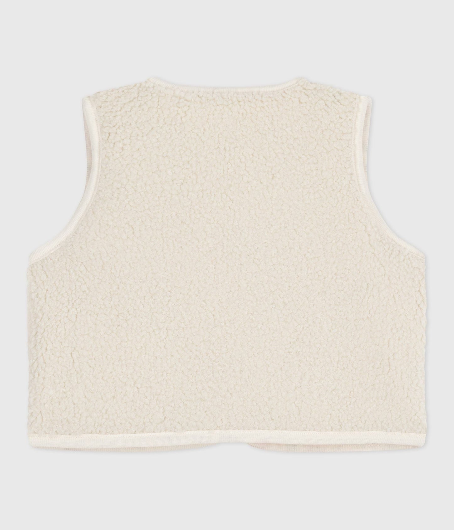 Gilet bébé en popeline de coton et sherpa sans manche imprimé