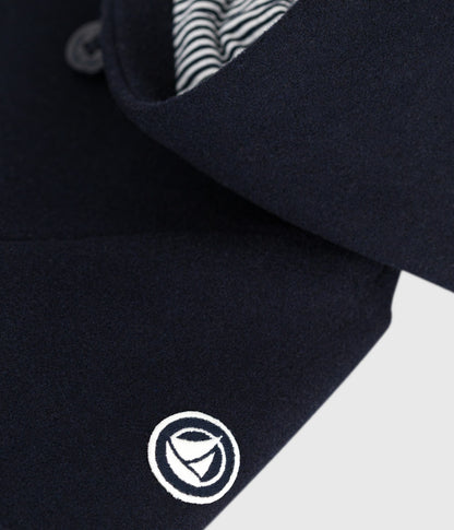 Caban bébé en drap de laine uni