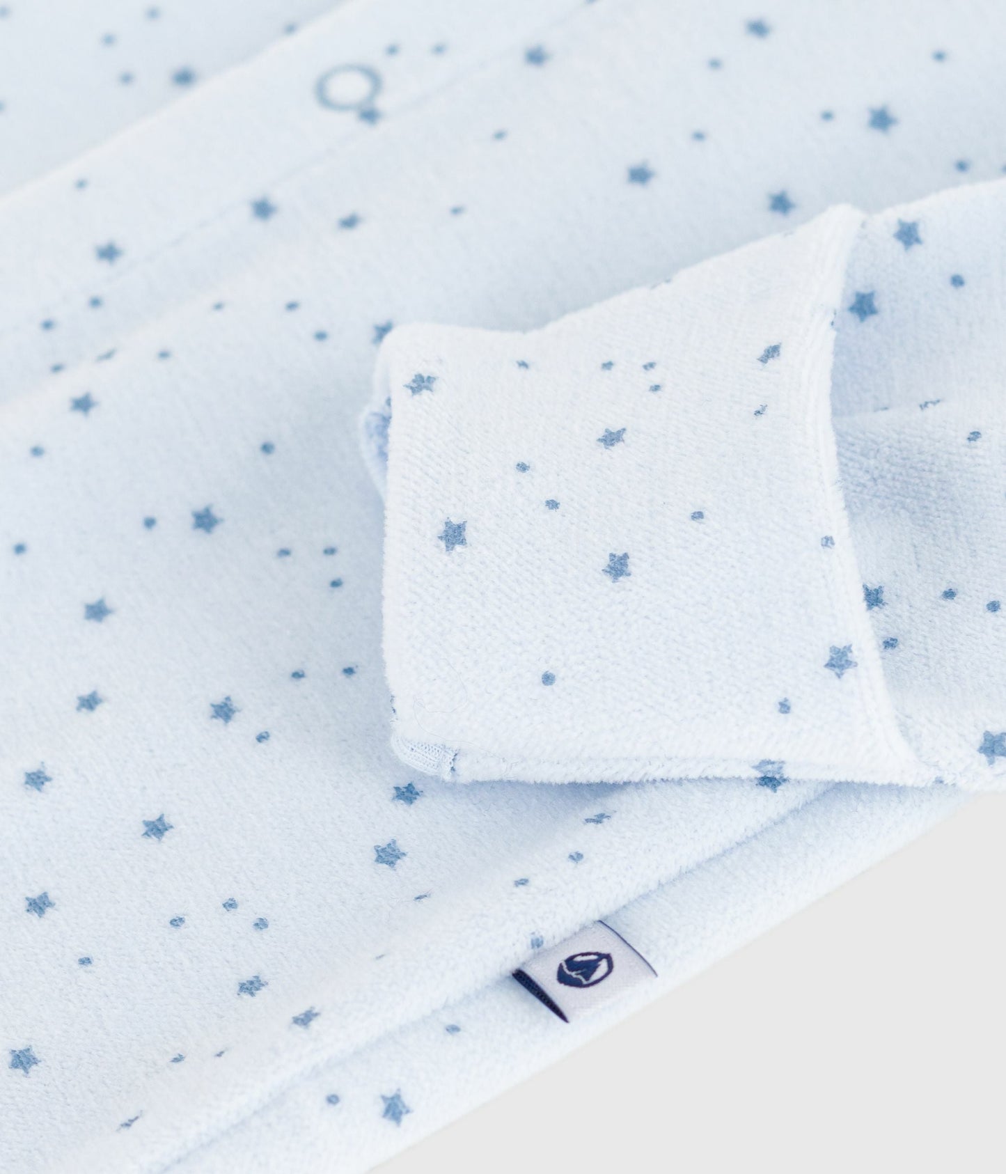 Pyjama bébé en velours à col imprimé