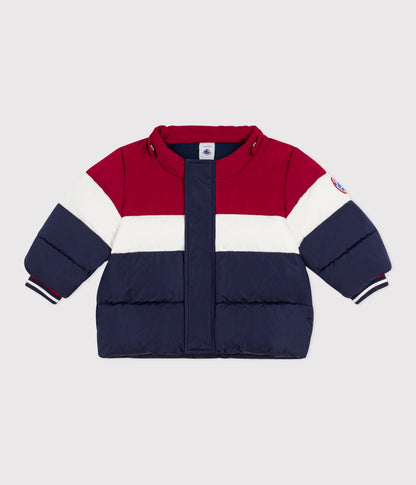 Doudoune fine bébé unie colorblock