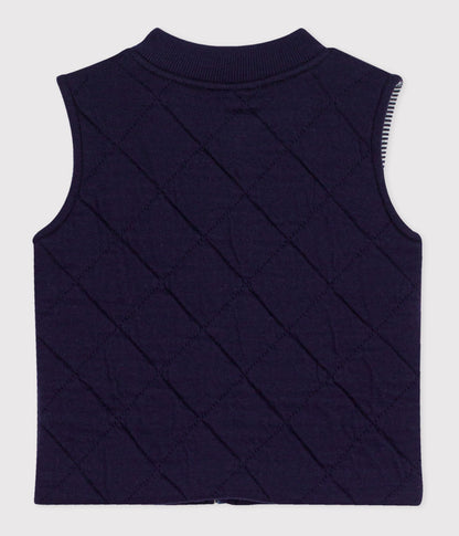 Doudoune bébé sans manche en coton matelassé