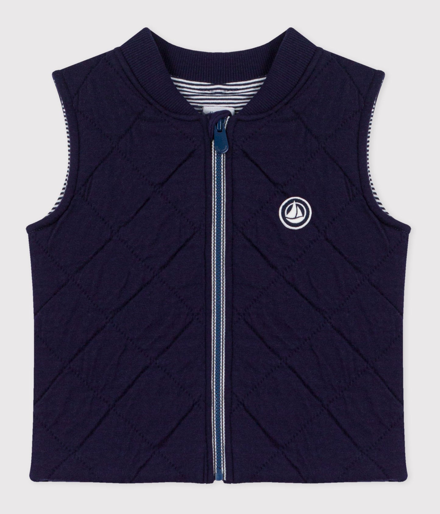 Doudoune bébé sans manche en coton matelassé