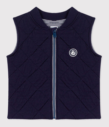 Doudoune bébé sans manche en coton matelassé