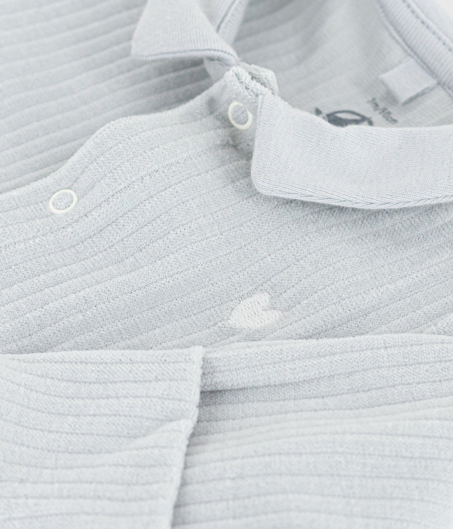 Pyjama bébé en velours à col uni