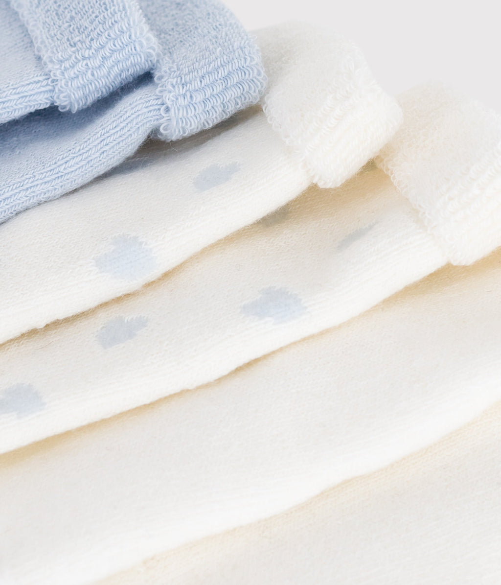Lot de chaussettes naissance en coton uni – Z1