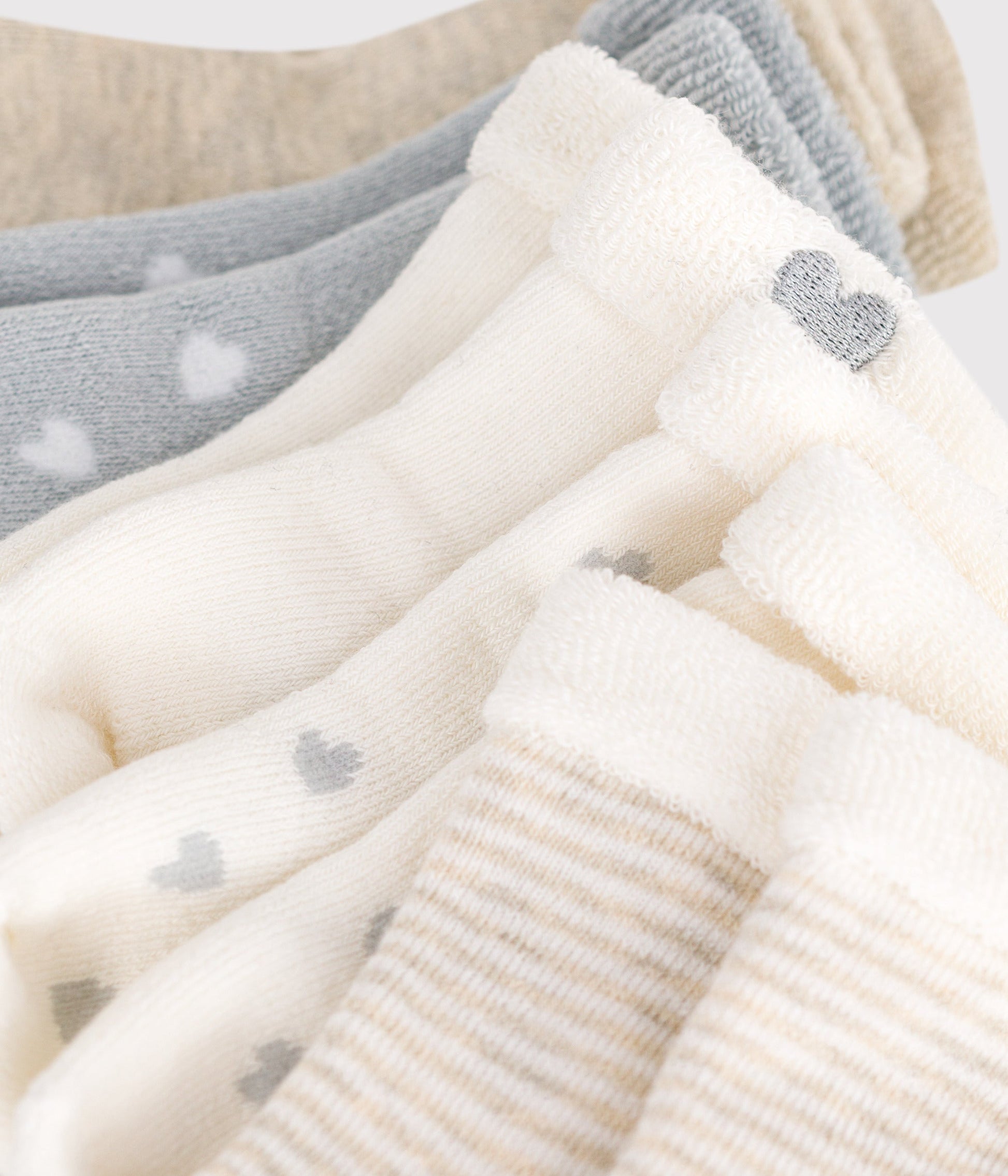 Lot de chaussettes naissance en coton uni – Z1