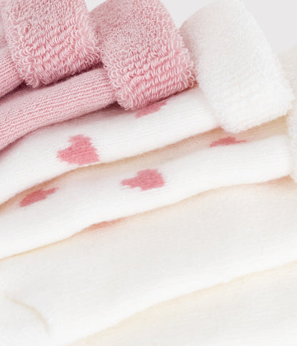 Lot de chaussettes naissance en coton uni