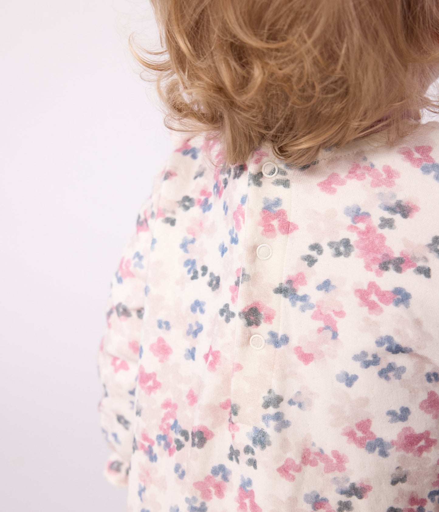 Robe bébé en coton manches longues imprimée fleurs