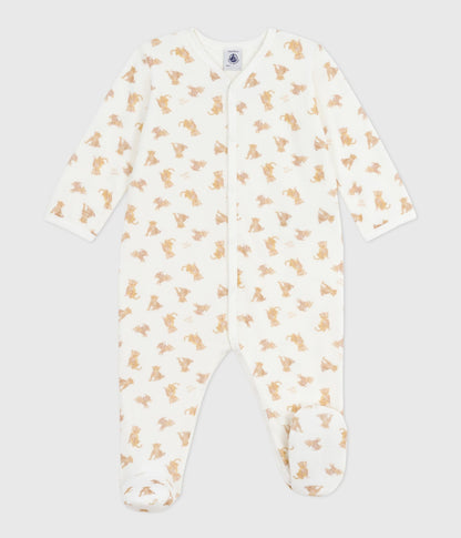 Pyjama bébé en velours imprimé léopards