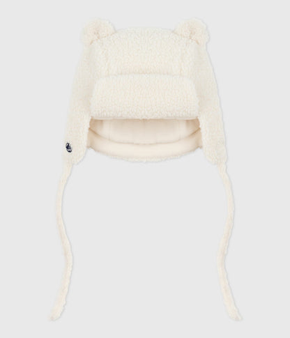 Chapka bébé en fausse fourrure doublée sherpa