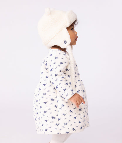 Chapka bébé en fausse fourrure doublée sherpa