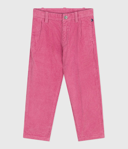 Pantalon enfant en velours uni
