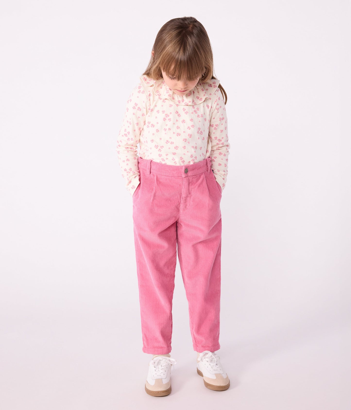 Pantalon enfant en velours uni