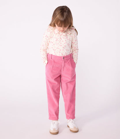 Pantalon enfant en velours uni
