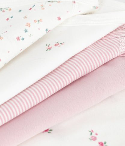 Lot de bodies croisés manches longues en coton imprimé bébé