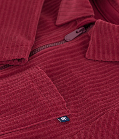 Combinaison enfant en bouclette velours longue unie