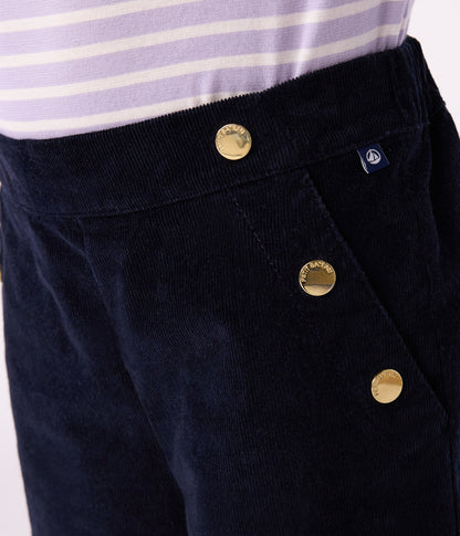 Pantalon enfant en velours uni