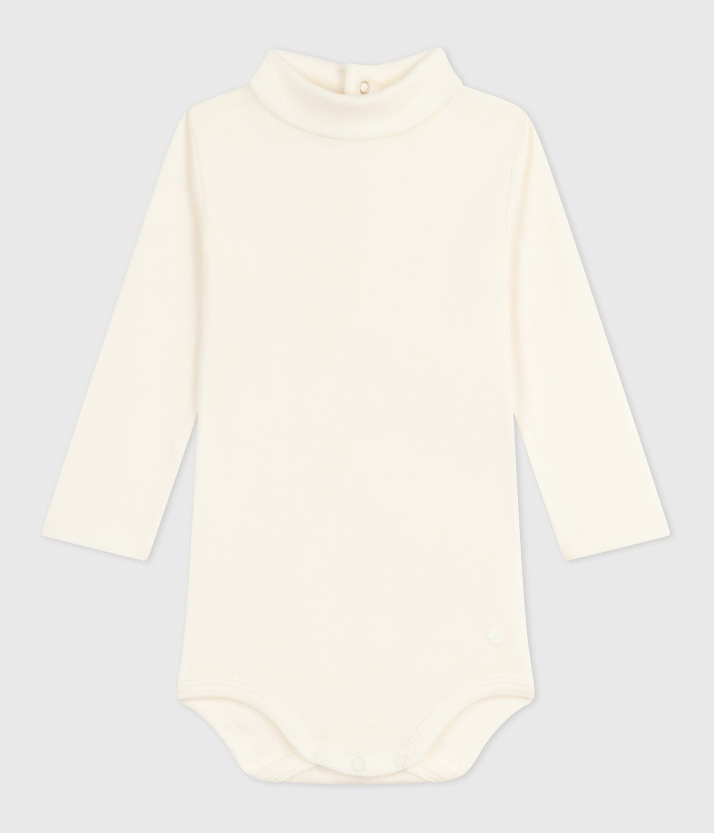 Body bébé col roulé en coton uni