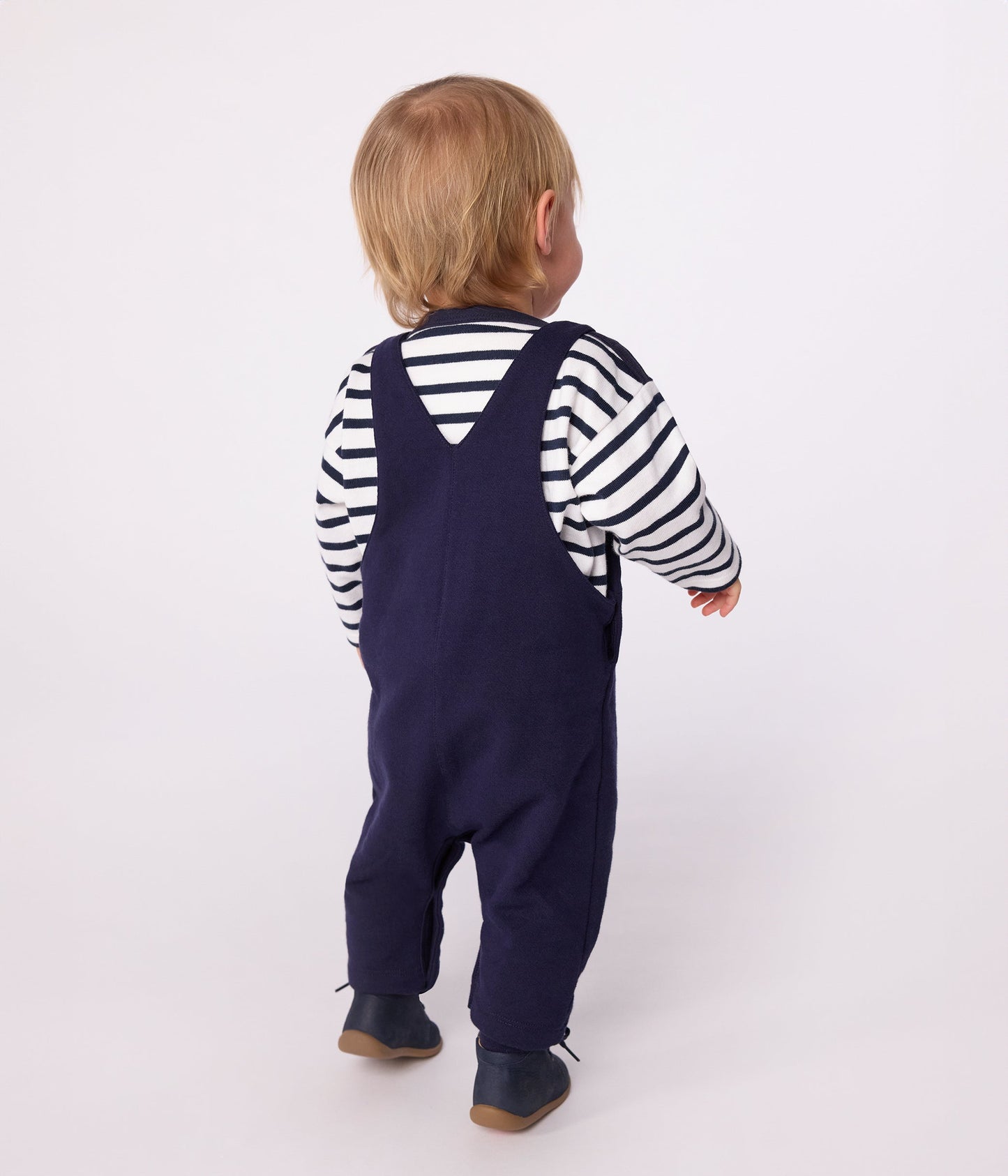 Salopette bébé en coton jambes longues, unie