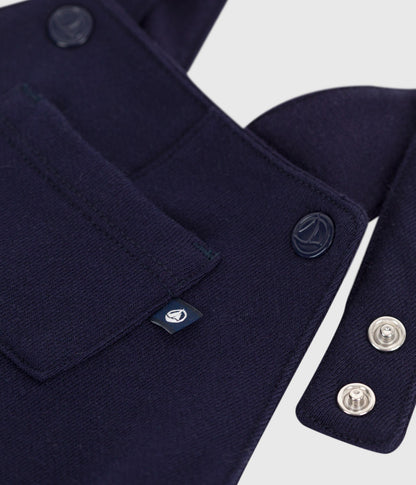 Salopette bébé en coton jambes longues, unie