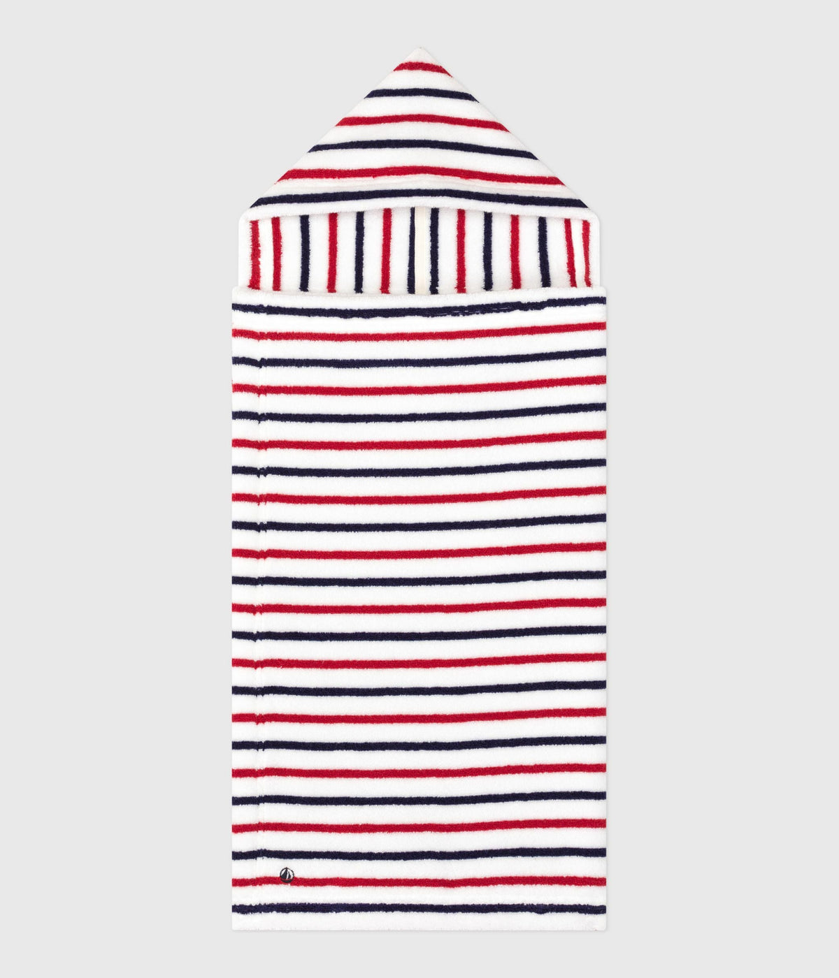 Cape de bain bébé imprimée à rayures en éponge – F1