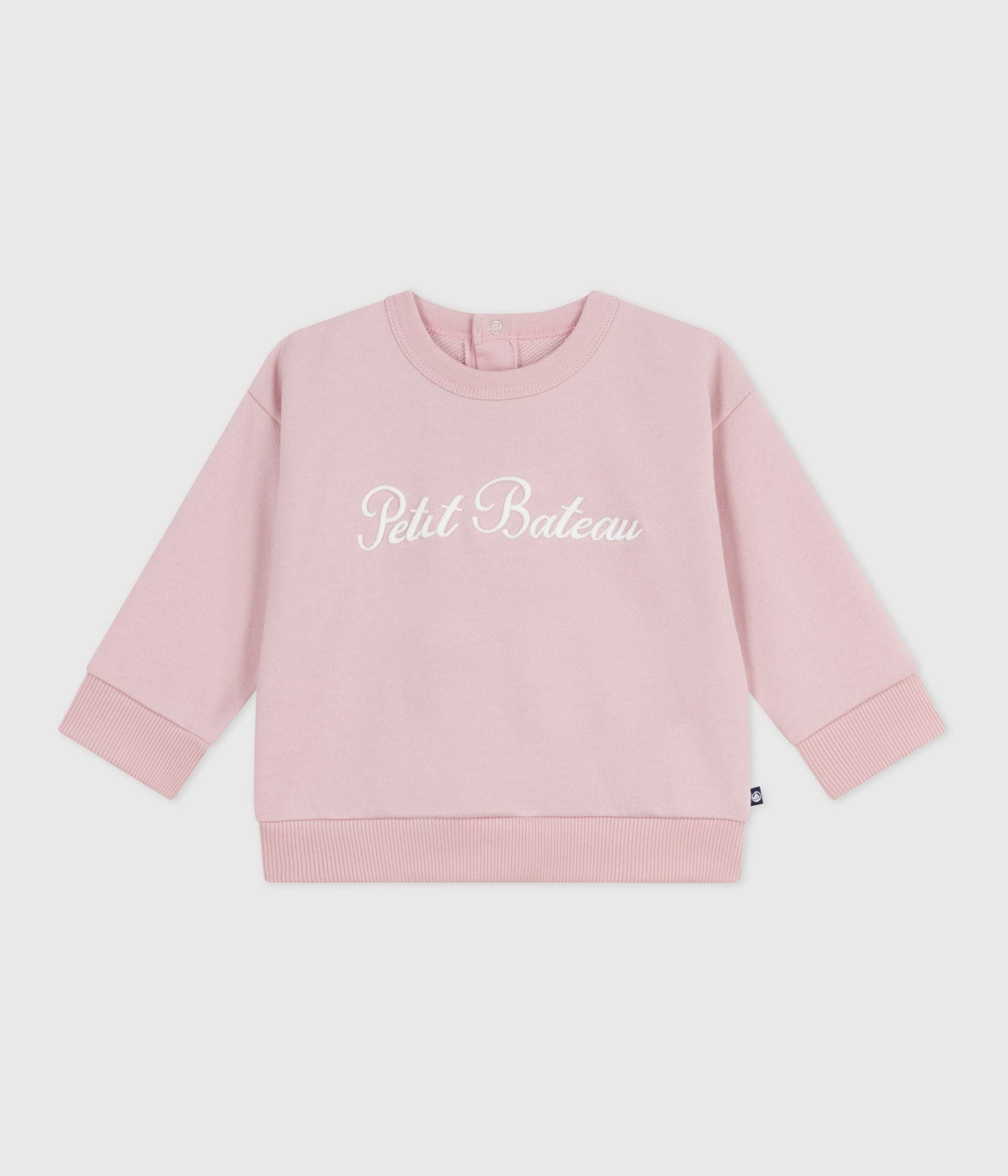 Sweatshirt bébé en coton brodé Petit Bateau