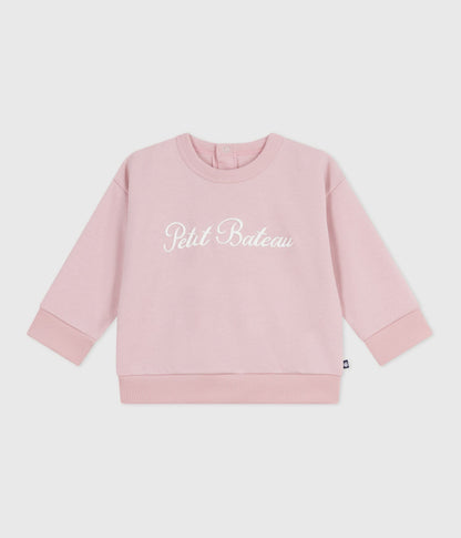 Sweatshirt bébé en coton brodé Petit Bateau