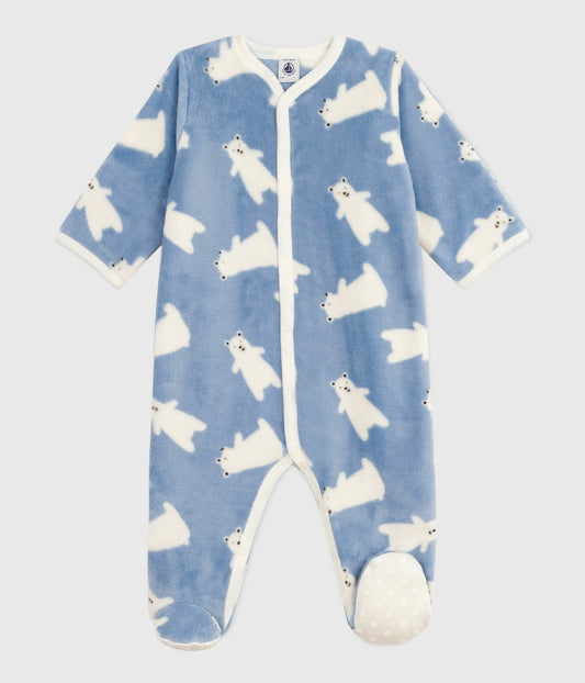 Surpyjama hiver bébé en polaire imprimé ours