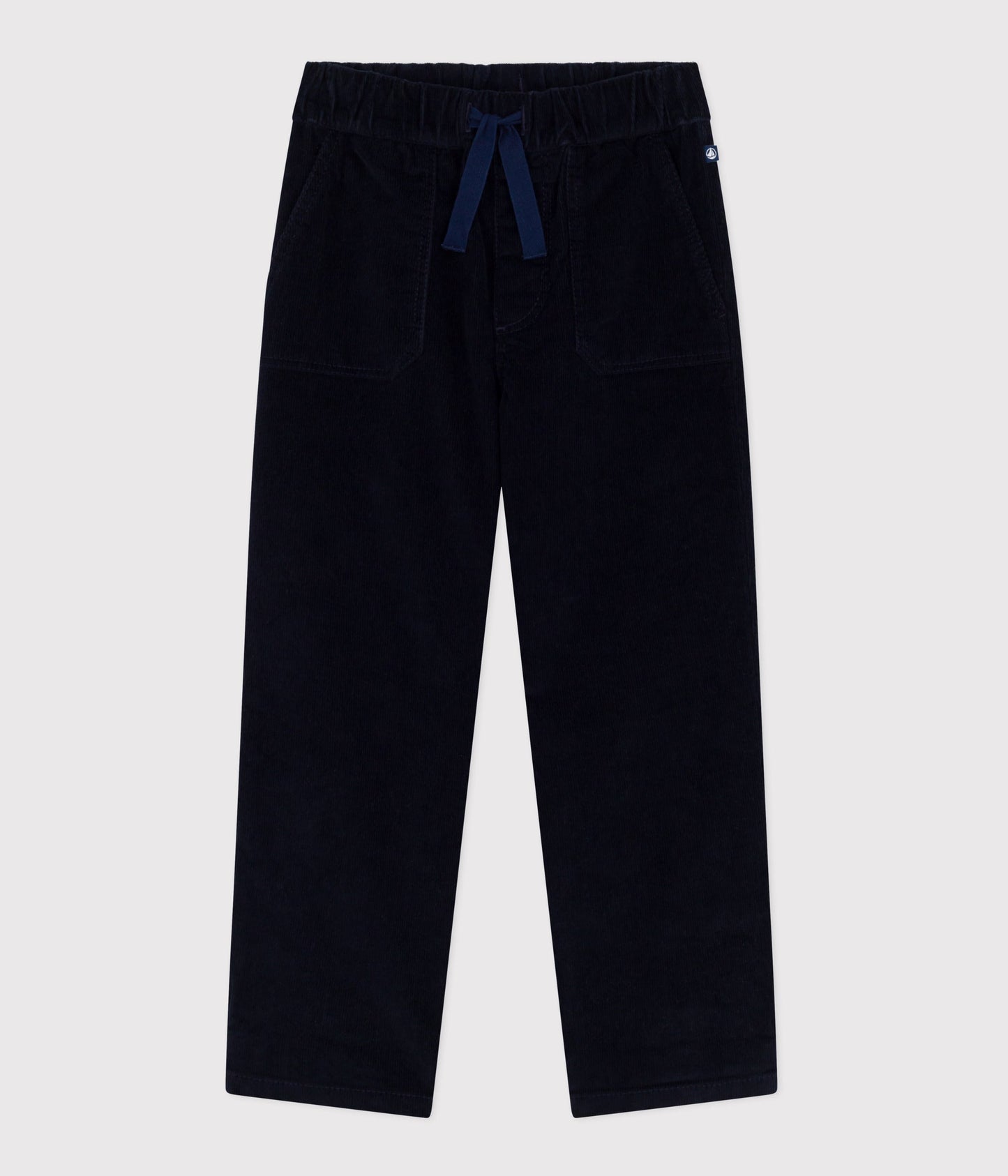 Pantalon droit enfant en velours uni