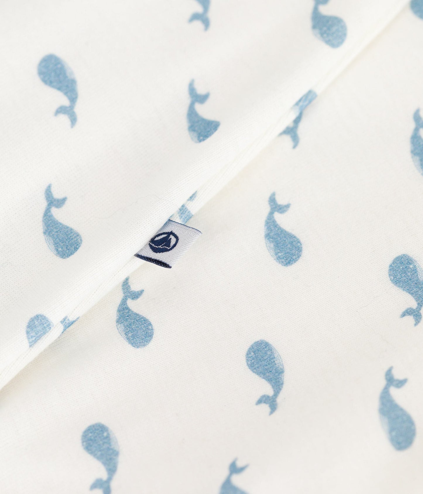 Bodyjama bébé sans pieds en coton imprimé baleines