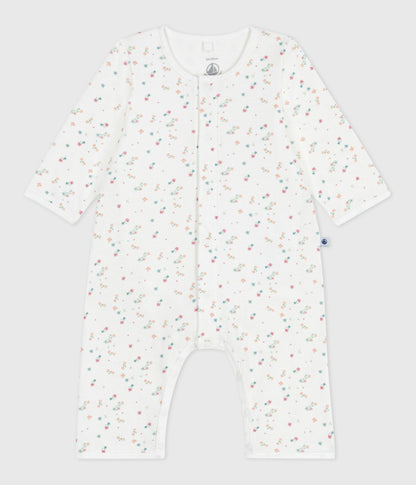 Bodyjama bébé sans pieds en coton imprimé fleuri