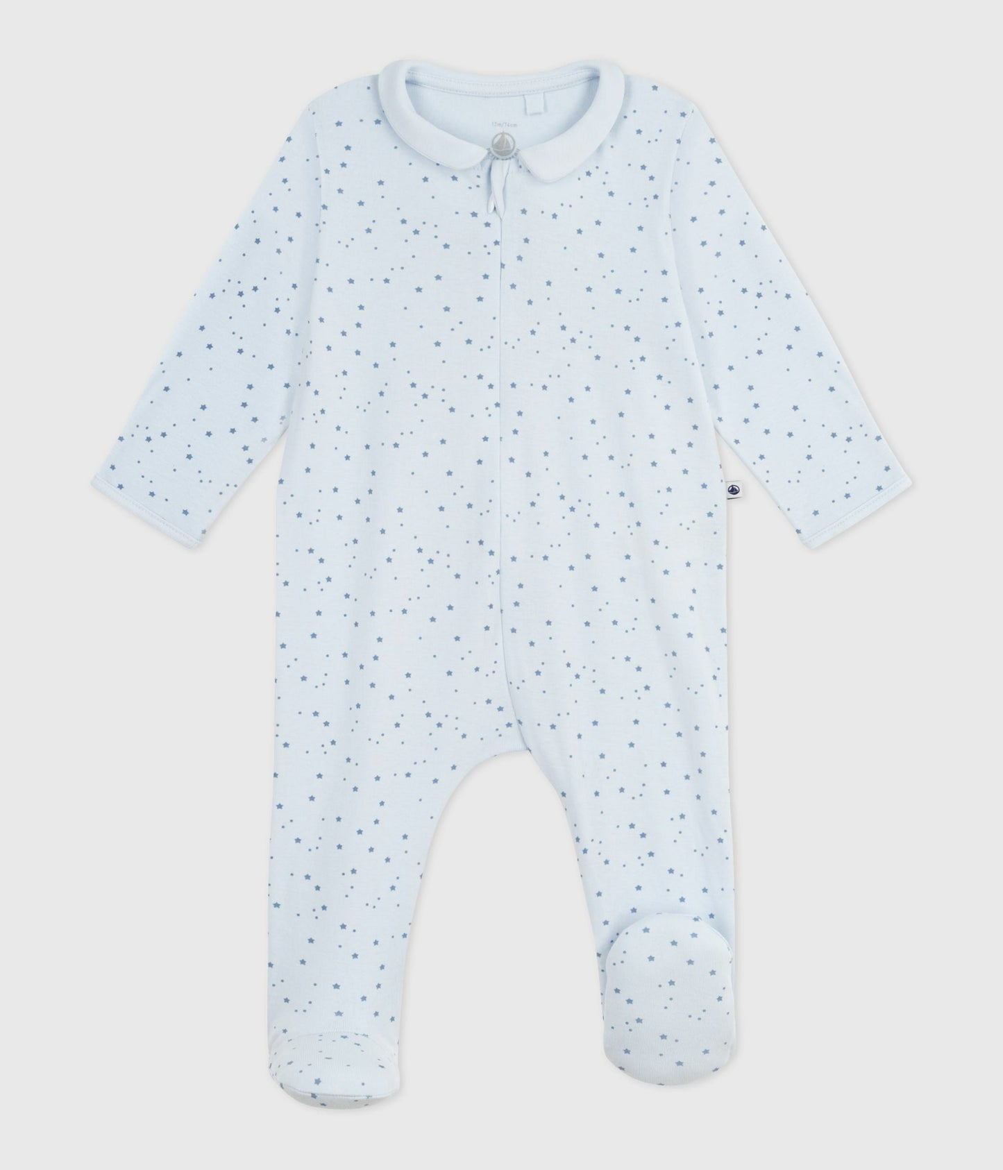 Pyjama bébé en coton à col imprimé étoiles