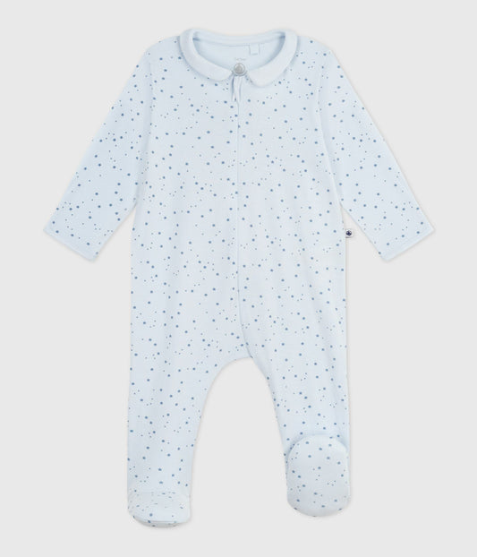 Pyjama bébé en coton à col imprimé étoiles