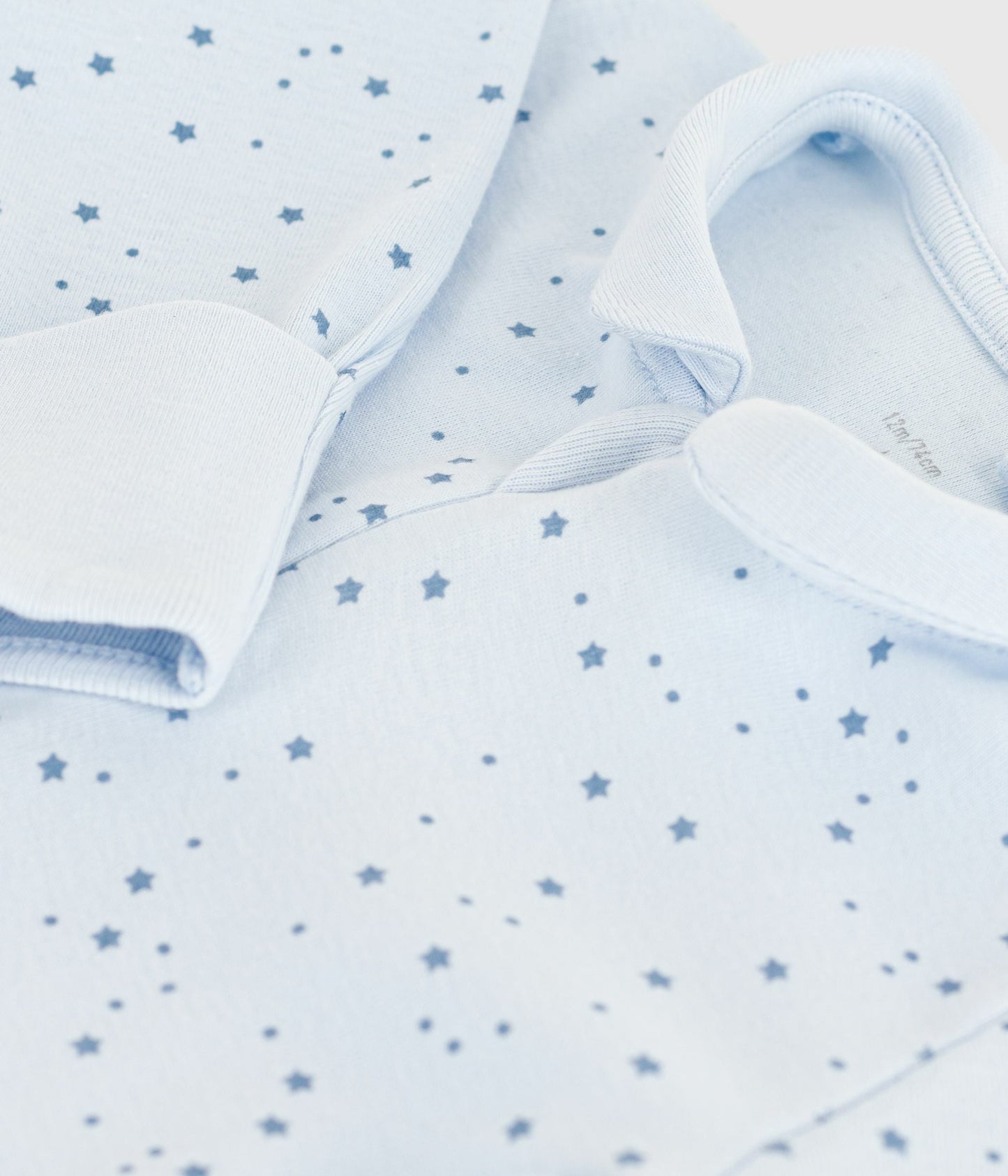 Pyjama bébé en coton à col imprimé étoiles