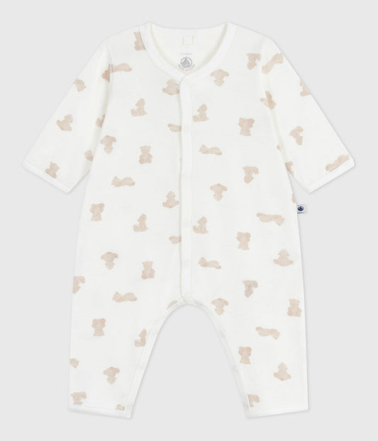 Pyjama bébé sans pieds en coton imprimé ours