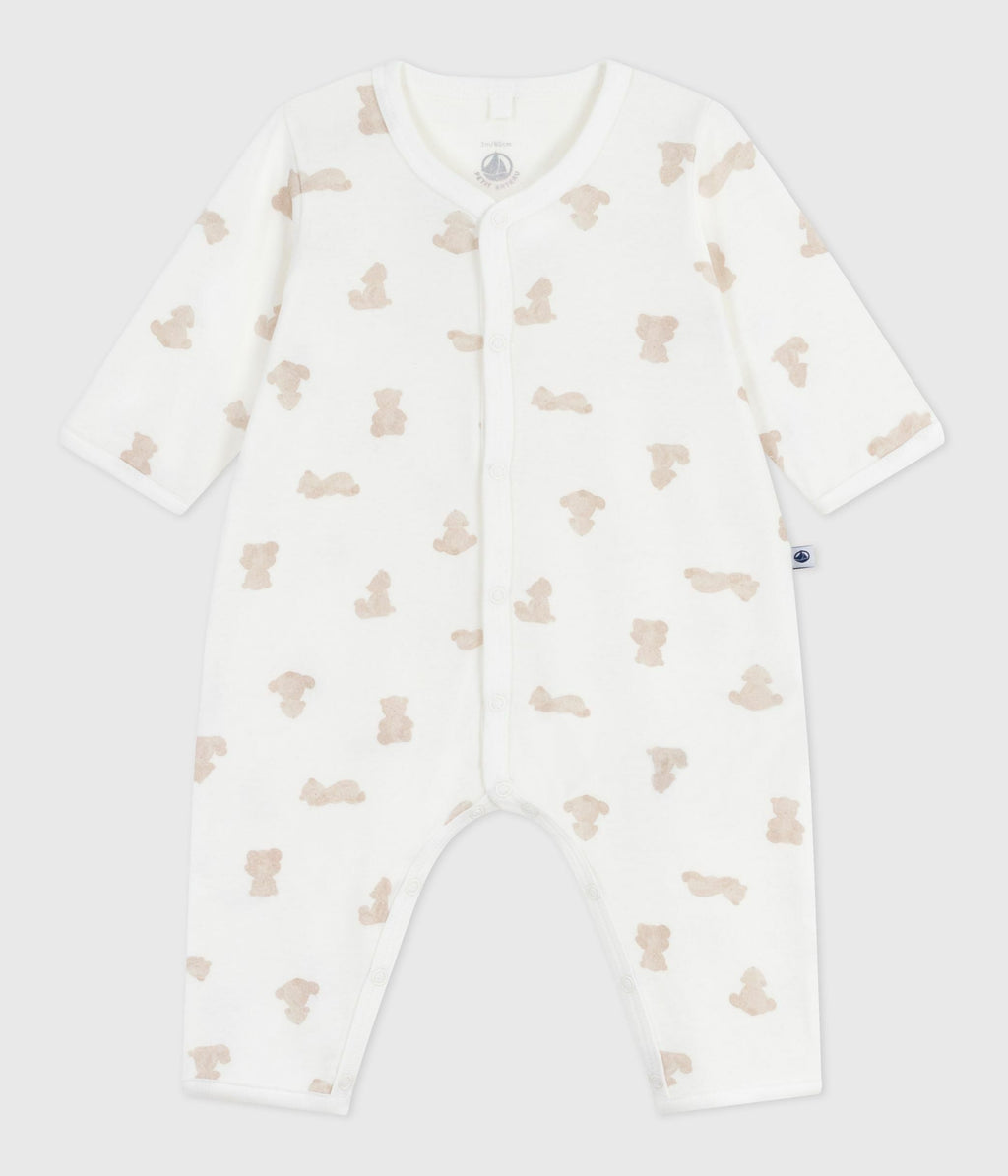 Pyjama bébé sans pieds en coton imprimé ours – F1
