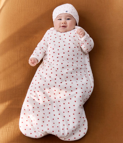 Gigoteuse bébé en velours imprimé coeurs TOG 3