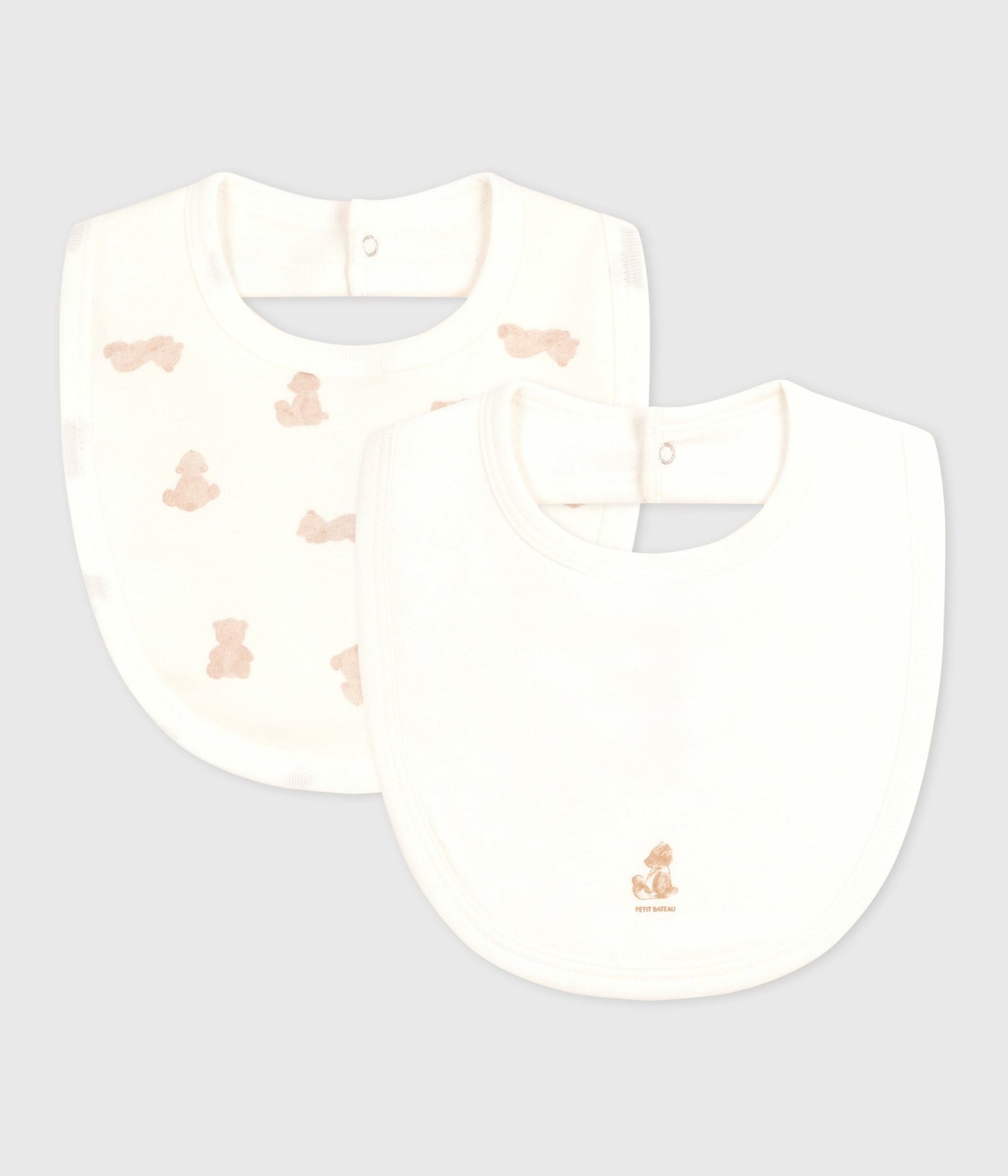 Lot de bavoirs bébé en coton imprimé ours – F1
