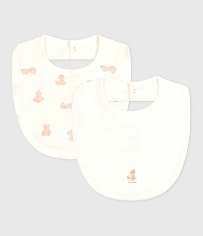 Lot de bavoirs bébé en coton imprimé ours