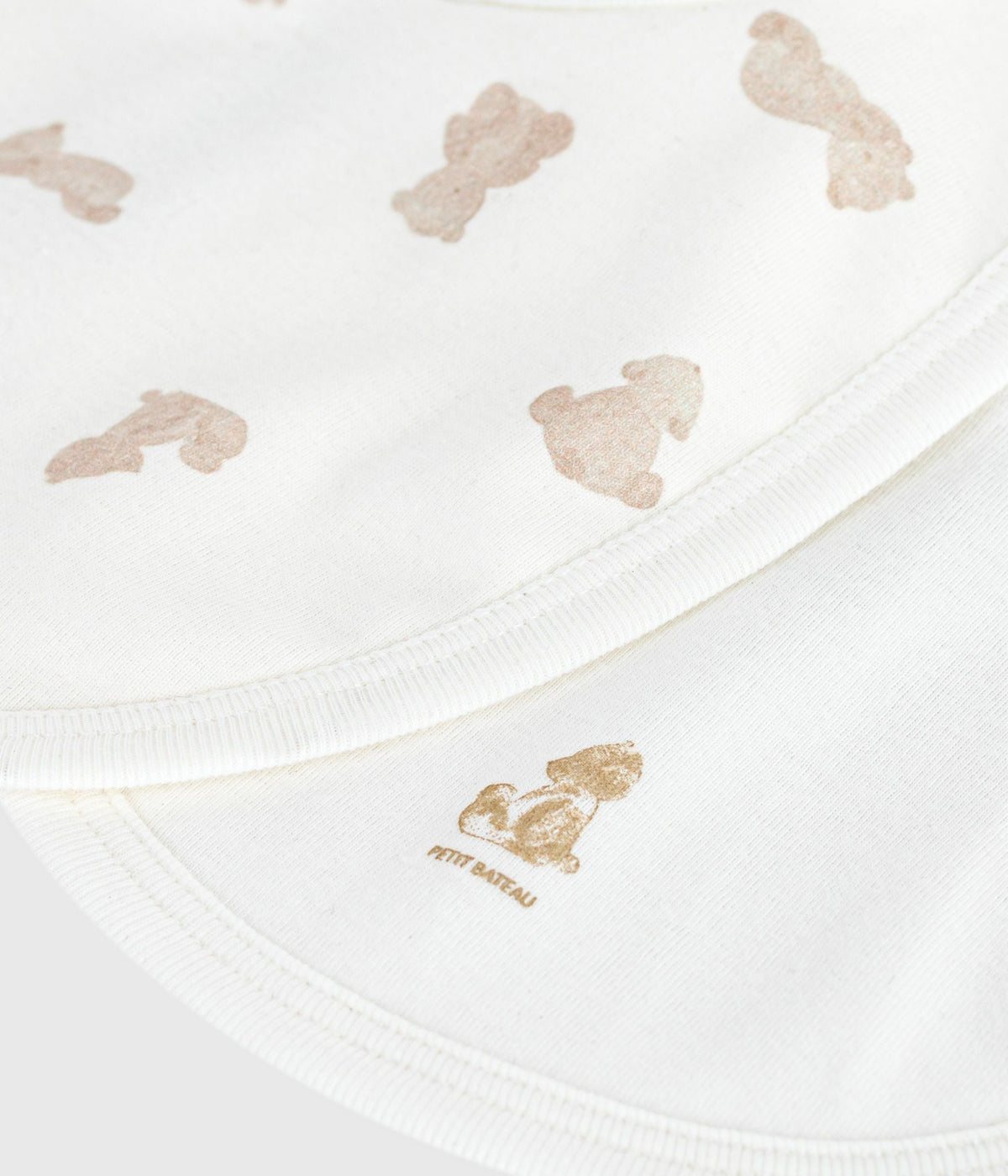Lot de bavoirs bébé en coton imprimé ours – Z1