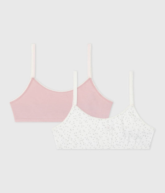 Lot de brassières enfant en coton et élasthanne
