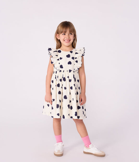 Robe enfant sans manche en coton