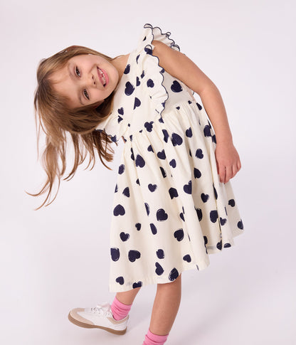Robe enfant sans manche en coton