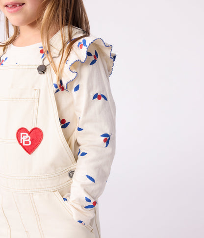 Tee-shirt enfant manches longues en coton imprimé